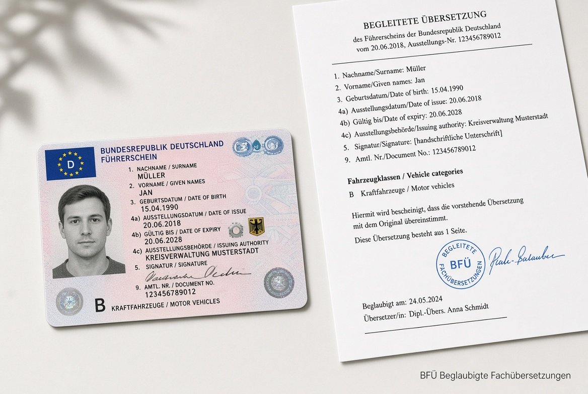 Führerschein-Übersetzung